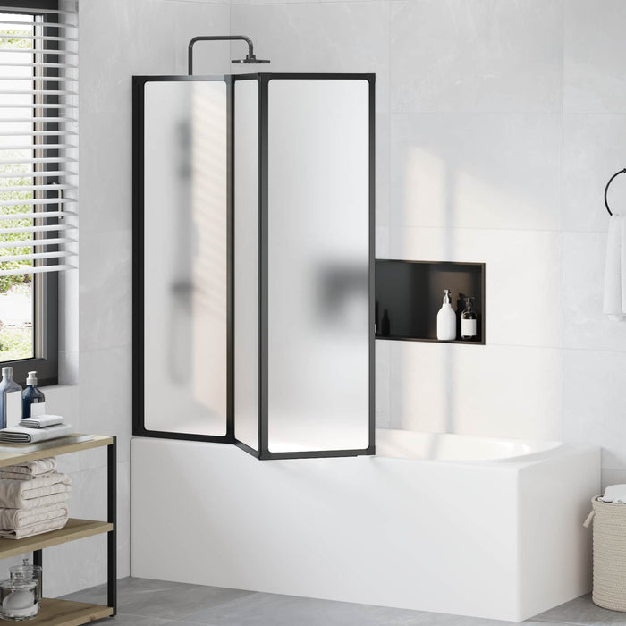 Ecran de duș pliabil Negru și Îngheț Total 132 x 2 x 140 cm - WALTI WALTI