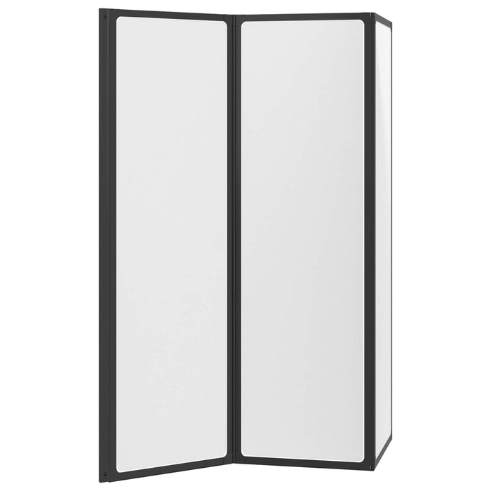 Ecran de duș pliabil Negru și Îngheț Total 132 x 2 x 140 cm - WALTI WALTI