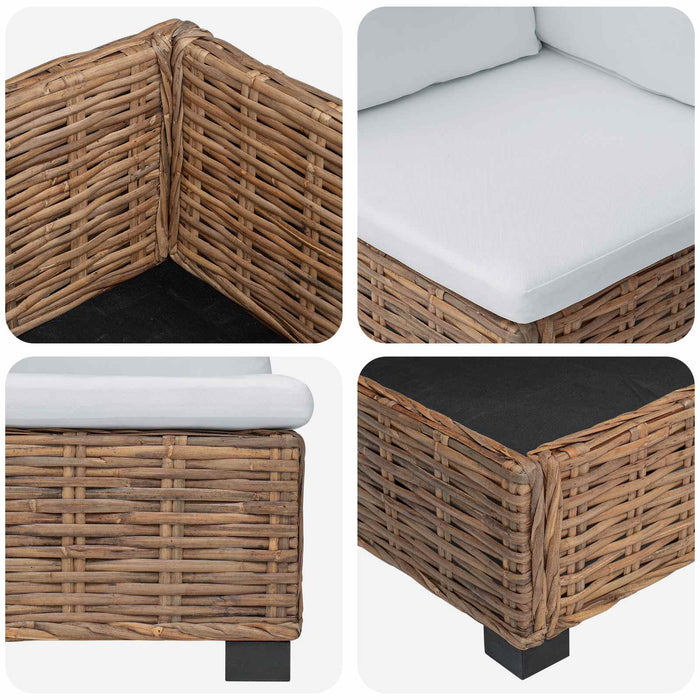 Canapea colțară cu perne GENDT Ratan Natural natural WALTI