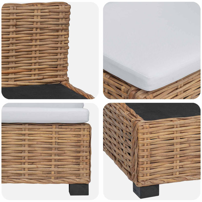 Sofa Medie cu Perne GENDT Ratan Natural natural WALTI