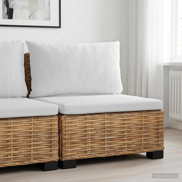 Sofa Medie cu Perne GENDT Ratan Natural natural WALTI