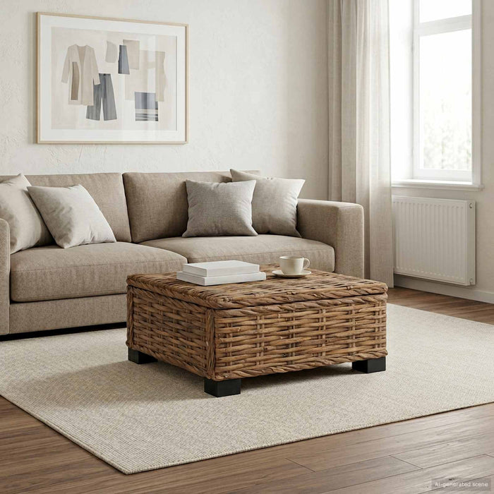 Masă de cafea GENDT Ratan Natural natural 67 x 60 x 30 cm WALTI