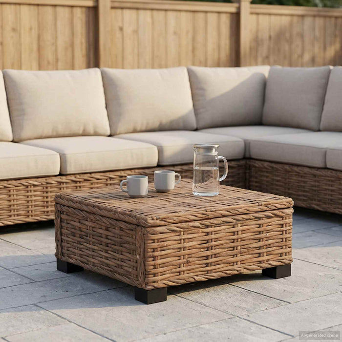 Masă de cafea GENDT Ratan Natural natural 67 x 60 x 30 cm WALTI