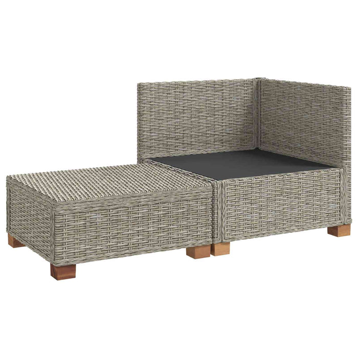 2 buc. Set de Lounge din Ratan cu Perne GENDT Ratan Natural WALTI