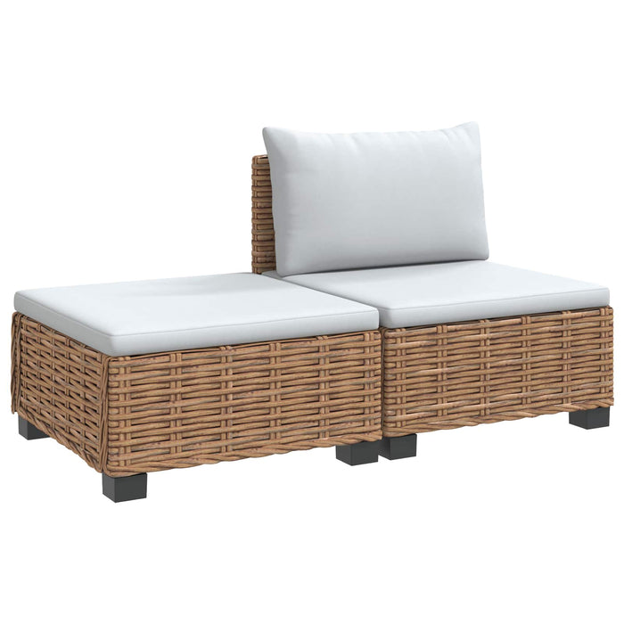 2 buc. Set de Lounge din Ratan cu Perne GENDT Ratan Natural WALTI