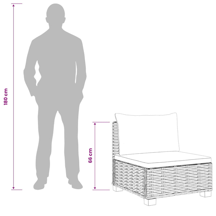 2 buc. Set de Lounge din Ratan cu Perne GENDT Ratan Natural WALTI
