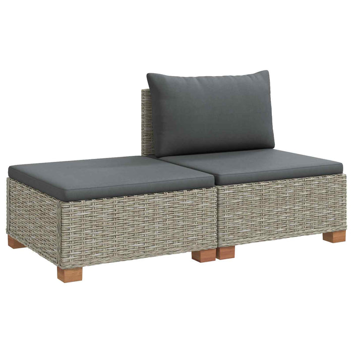 2 buc. Set de Lounge din Ratan cu Perne GENDT Ratan Natural WALTI
