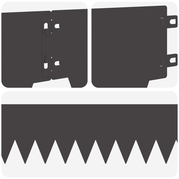 Margine pentru gazon 30 pcs 103 x 15 cm metal Negru WALTI