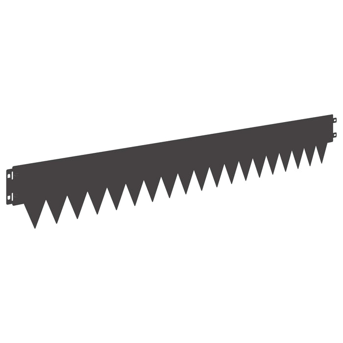 Margine pentru gazon 50 pcs 103 x 15 cm metal Negru WALTI