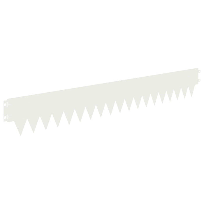 Margine pentru gazon 20 pcs 103 x 15 cm metal Alb WALTI