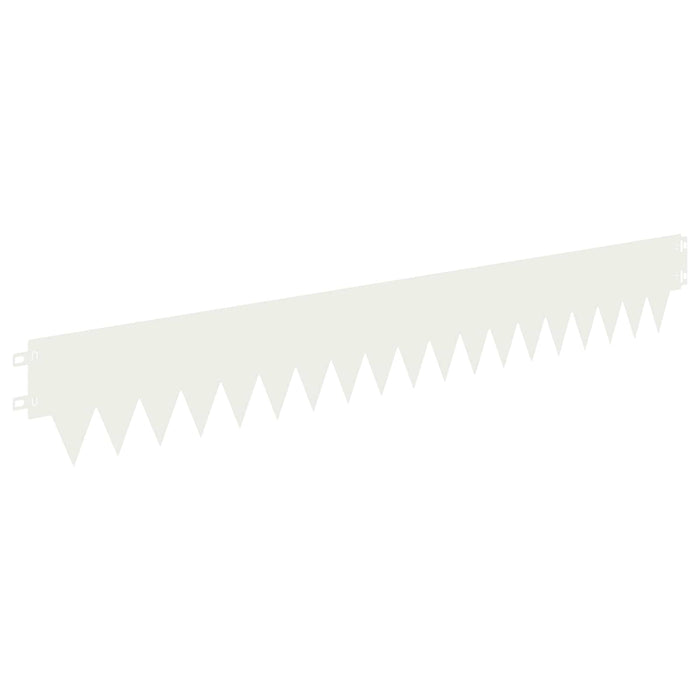 Margine pentru gazon 50 pcs 103 x 15 cm metal Alb WALTI