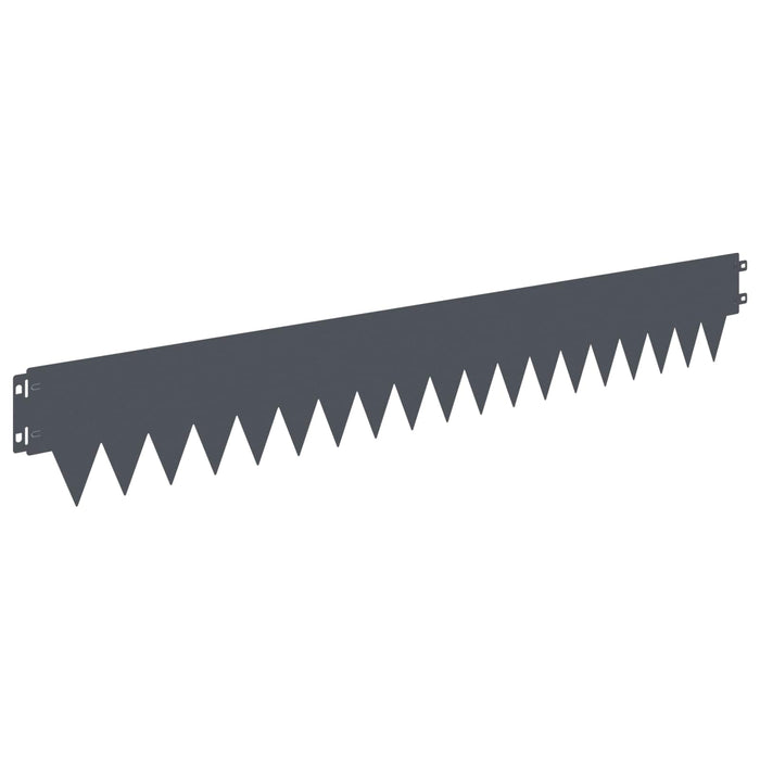 Margine pentru gazon 20 pcs 103 x 15 cm metal Antracit WALTI