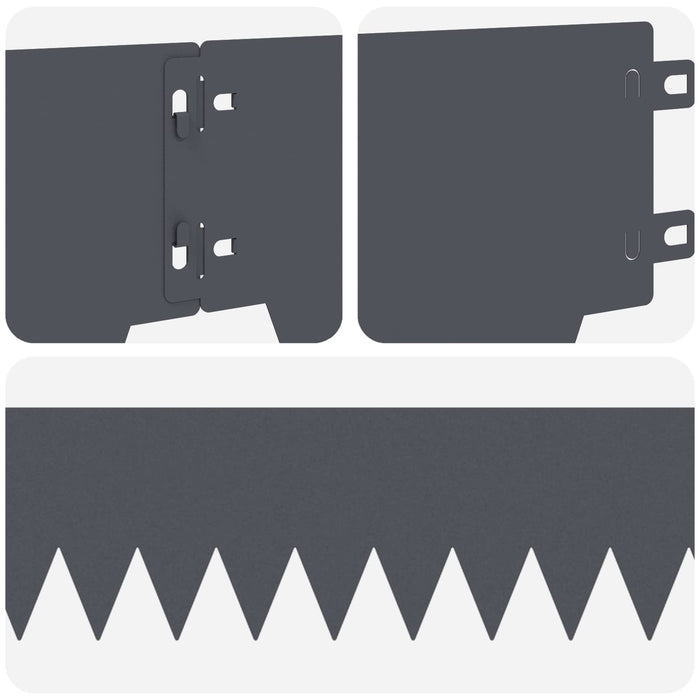 Margine pentru gazon 30 pcs 103 x 15 cm metal Antracit WALTI