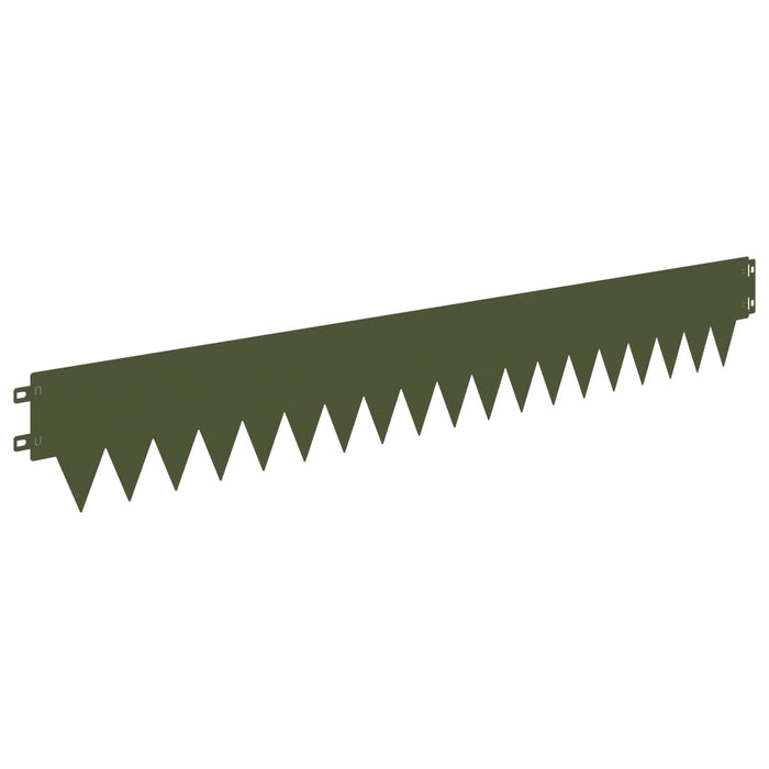Margine pentru gazon 10 pcs 103 x 15 cm metal Verde măsliniu WALTI