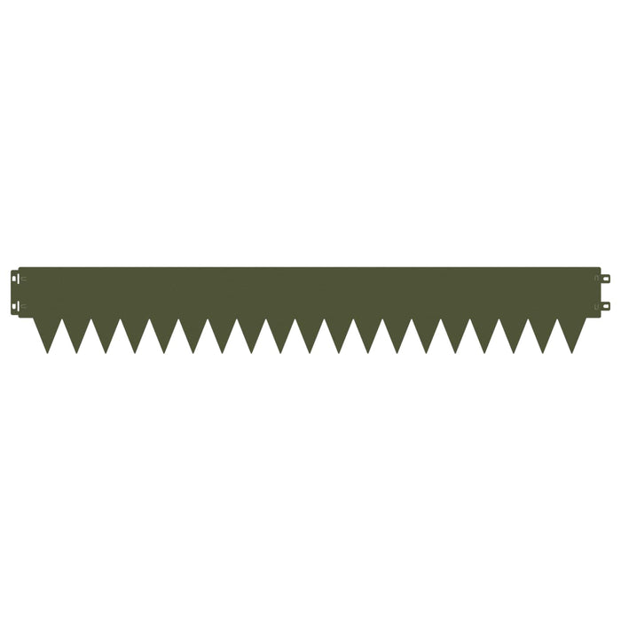 Margine pentru gazon 10 pcs 103 x 15 cm metal Verde măsliniu WALTI