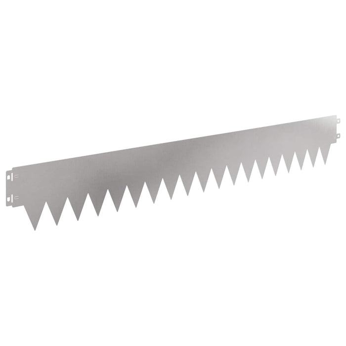 Margine pentru gazon 50 pcs 103 x 15 cm metal Argintiu WALTI