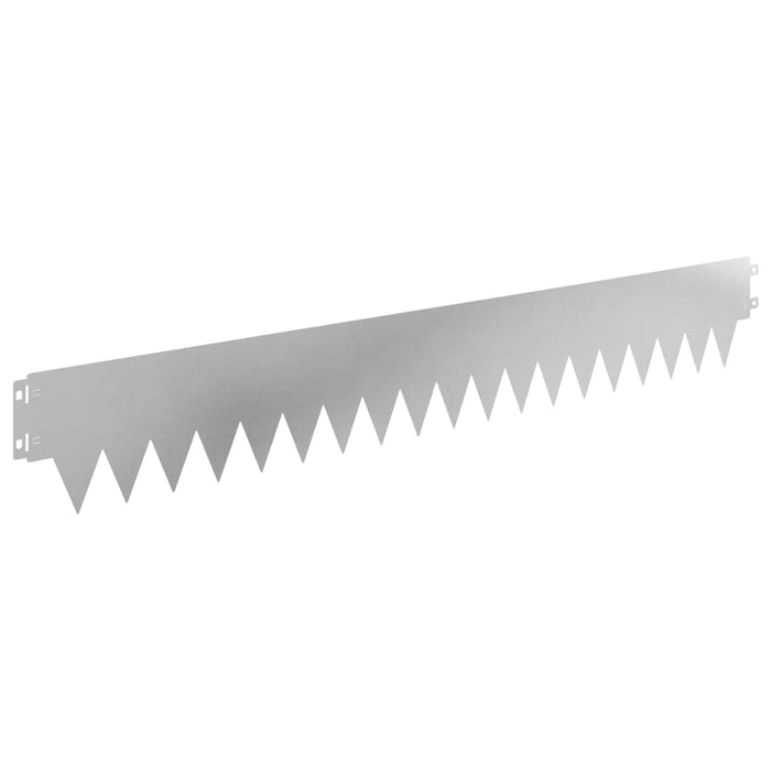Margine pentru gazon 20 pcs 103 x 15 cm metal Argintiu WALTI