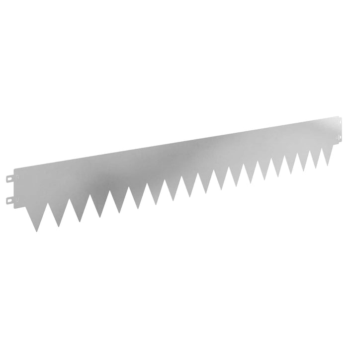 Margine pentru gazon 30 pcs 103 x 15 cm metal Argintiu WALTI