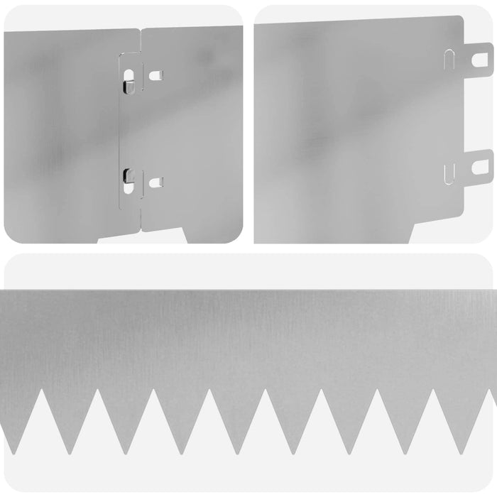 Margine pentru gazon 50 pcs 103 x 15 cm metal Argintiu WALTI