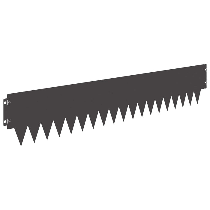 Margine pentru gazon 10 pcs 103 x 20 cm metal Negru WALTI