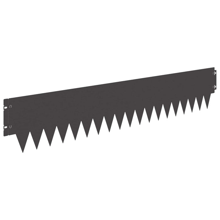 Margine pentru gazon 20 pcs 103 x 20 cm metal Negru WALTI