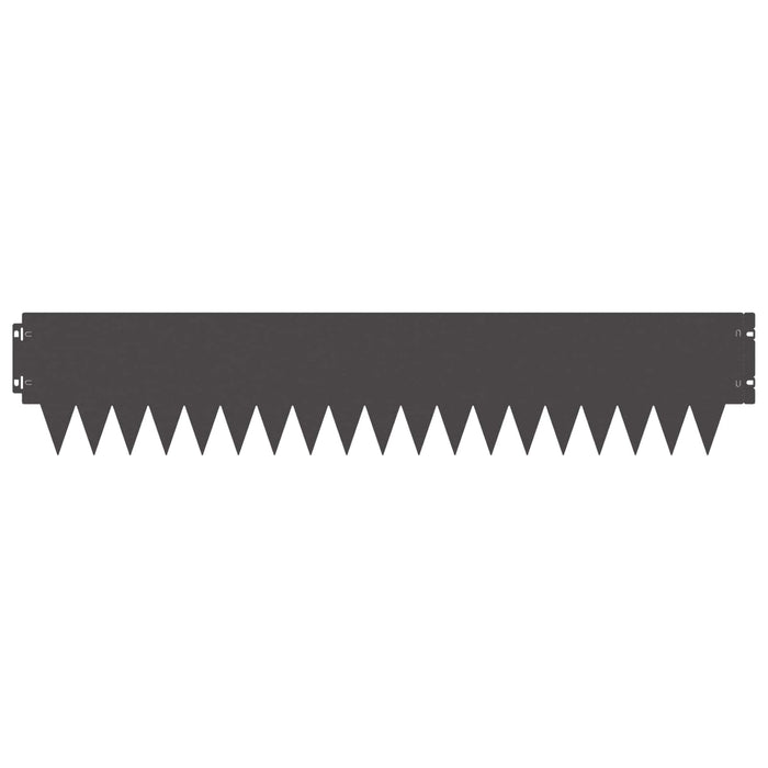 Margine pentru gazon 30 pcs 103 x 20 cm metal Negru WALTI