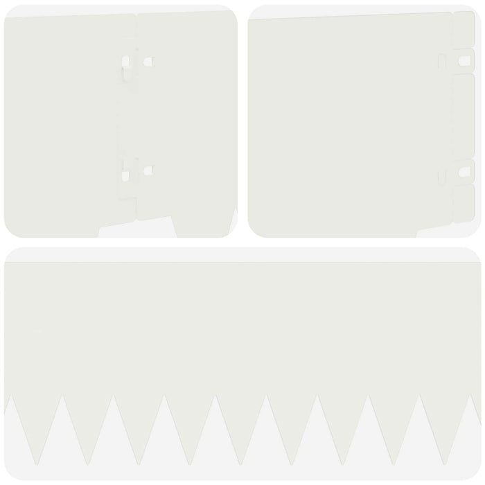 Margine pentru gazon 10 pcs 103 x 20 cm metal Alb WALTI