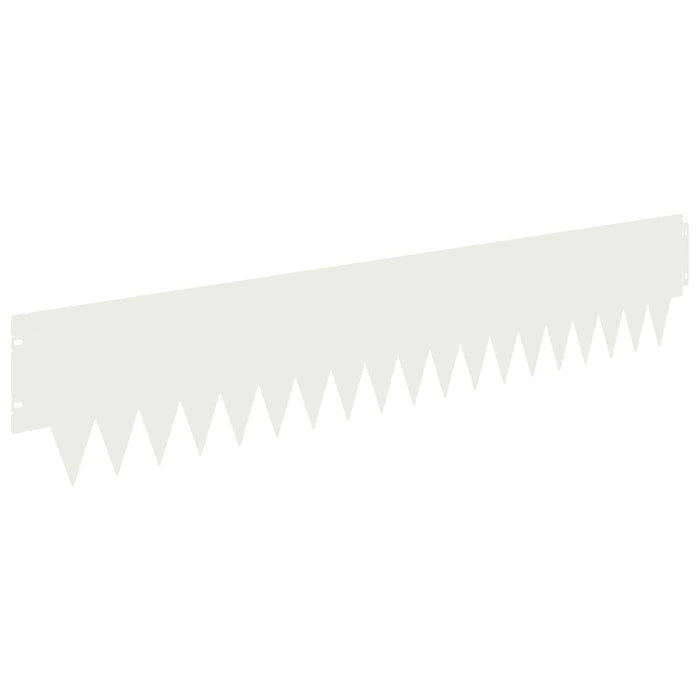 Margine pentru gazon 30 pcs 103 x 20 cm metal Alb WALTI