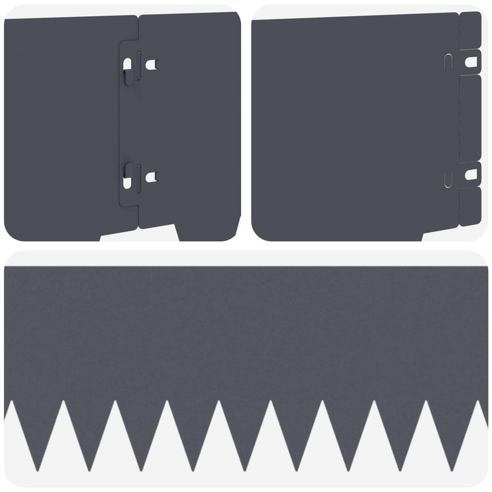 Margine pentru gazon 20 pcs 103 x 20 cm metal Antracit WALTI