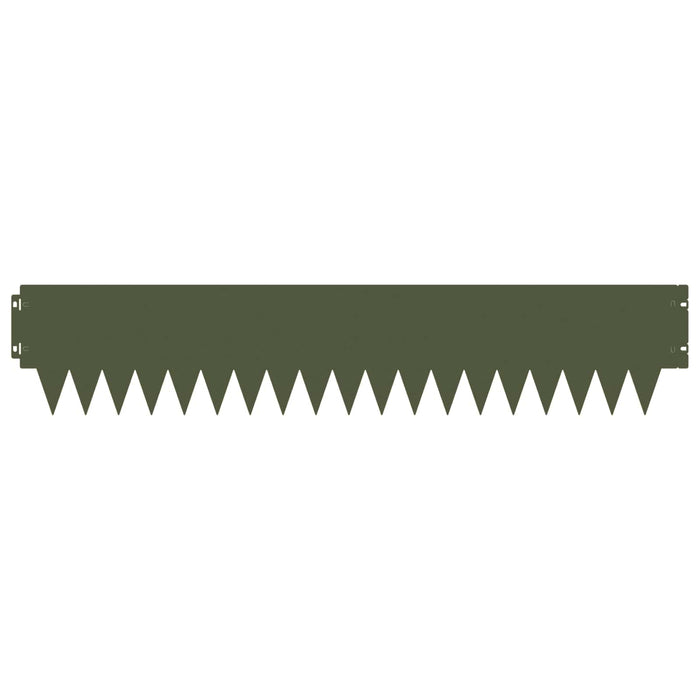 Margine pentru gazon 30 pcs 103 x 20 cm metal Verde măsliniu WALTI