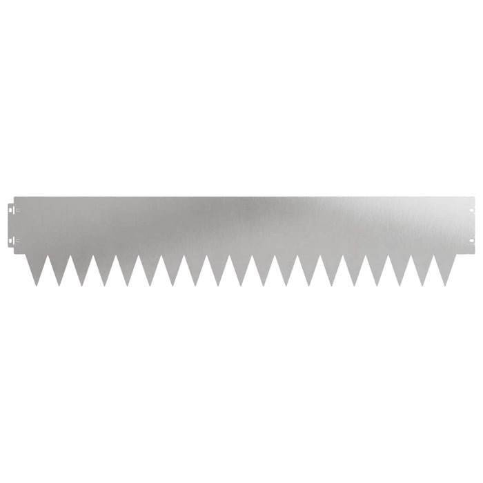 Margine pentru gazon 10 pcs 103 x 20 cm metal Argintiu WALTI