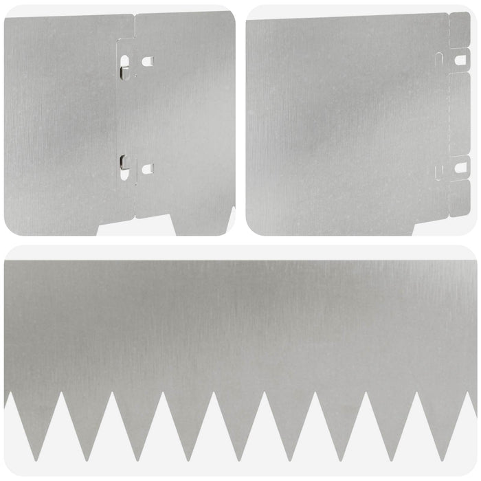 Margine pentru gazon 20 pcs 103 x 20 cm metal Argintiu WALTI