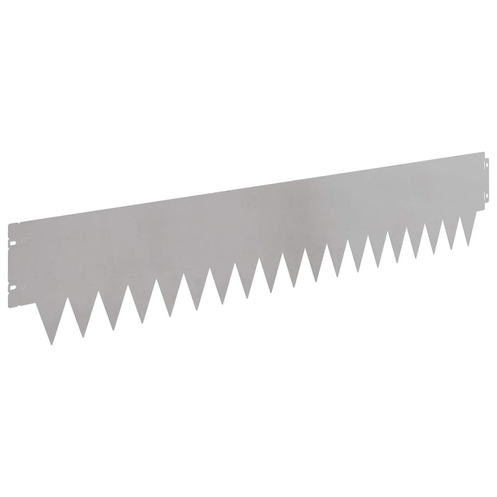Margine pentru gazon 20 pcs 103 x 20 cm metal Argintiu WALTI
