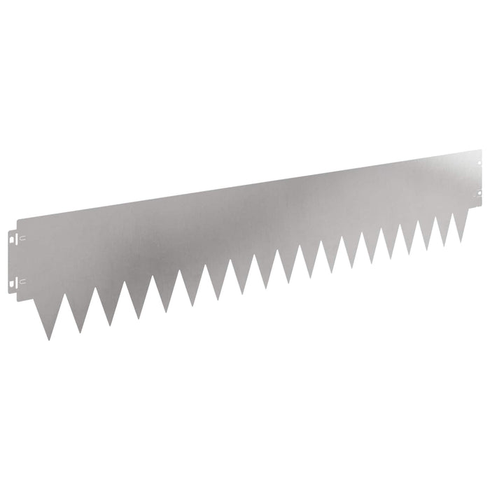Margine pentru gazon 30 pcs 103 x 20 cm metal Argintiu WALTI