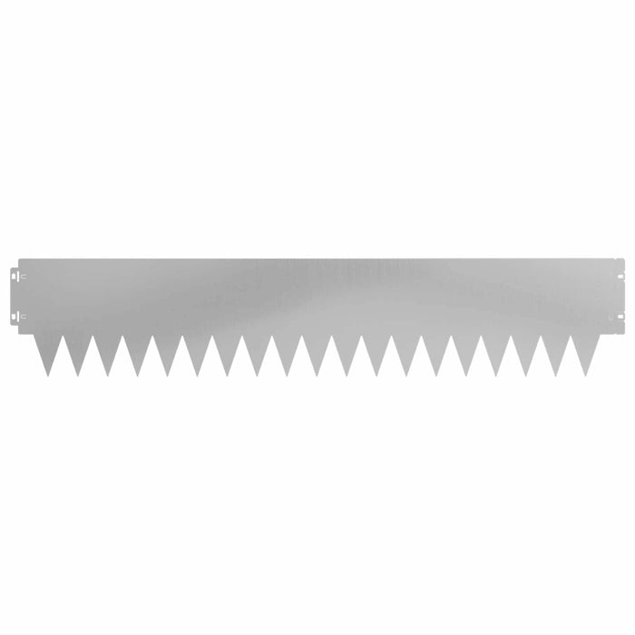 Margine pentru gazon 10 pcs 103 x 20 cm metal Argintiu WALTI