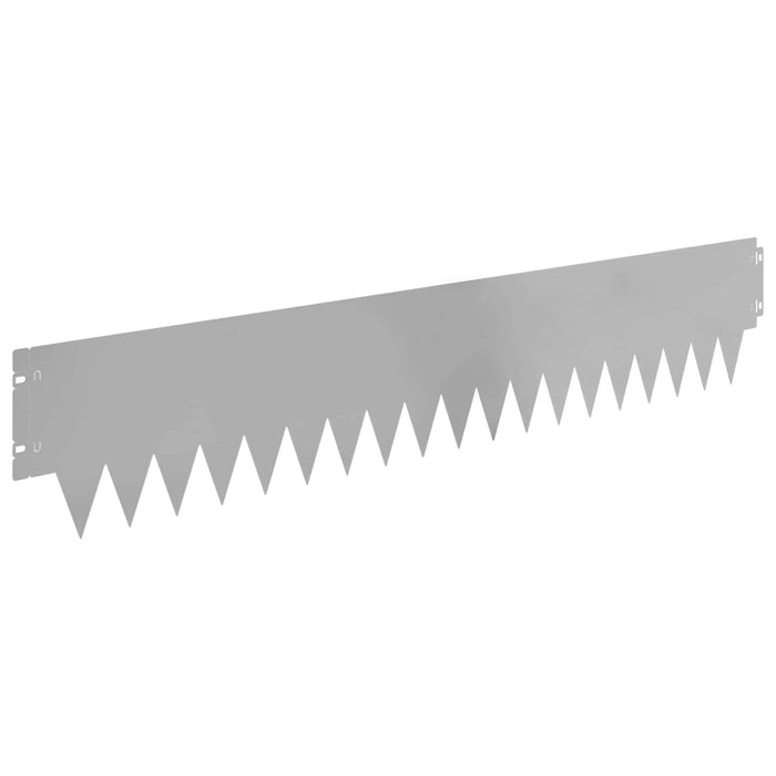 Margine pentru gazon 20 pcs 103 x 20 cm metal Argintiu WALTI