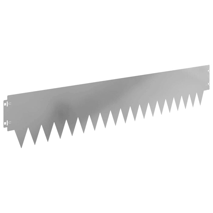 Margine pentru gazon 30 pcs 103 x 20 cm metal Argintiu WALTI