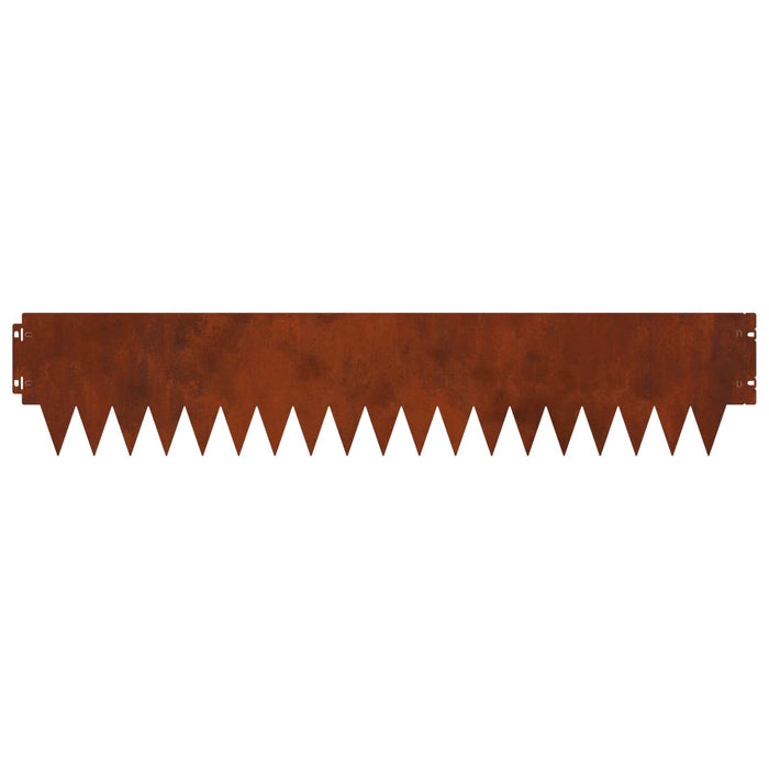 Margine pentru gazon 10 pcs 103 x 20 cm metal Ruginit WALTI