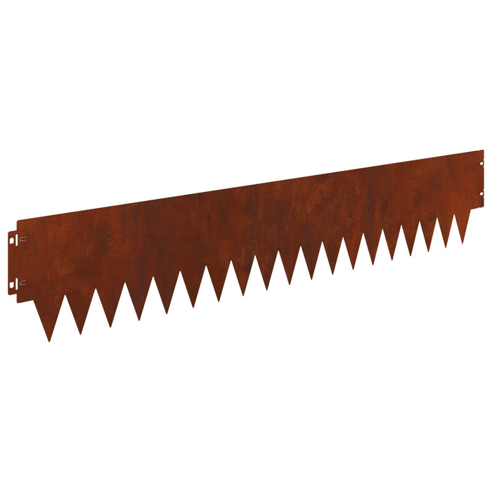 Margine pentru gazon 20 pcs 103 x 20 cm metal Ruginit WALTI