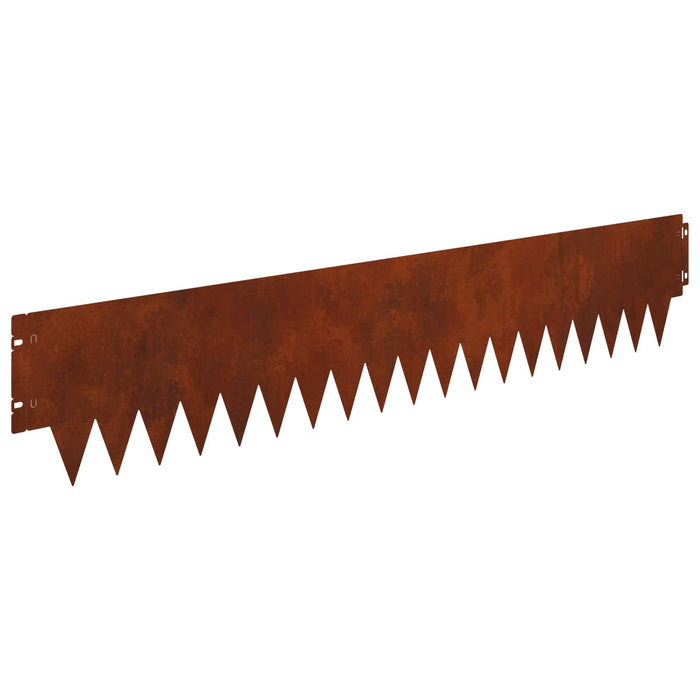 Margine pentru gazon 30 pcs 103 x 20 cm metal Ruginit WALTI