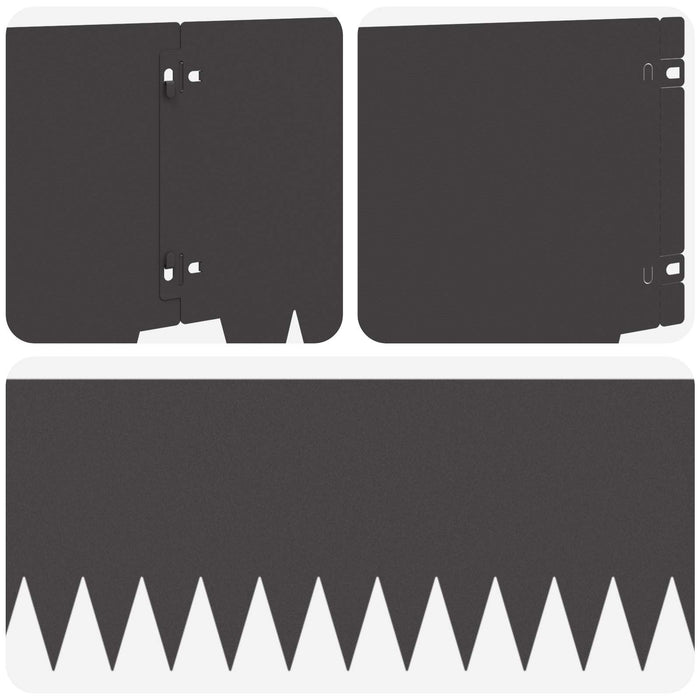 Margine pentru gazon 20 pcs 103 x 25 cm metal Negru WALTI