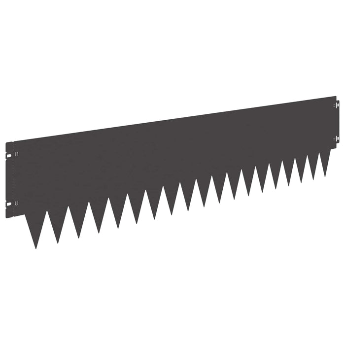 Margine pentru gazon 20 pcs 103 x 25 cm metal Negru WALTI