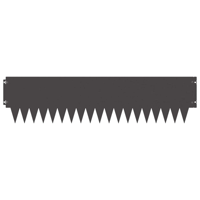 Margine pentru gazon 20 pcs 103 x 25 cm metal Negru WALTI