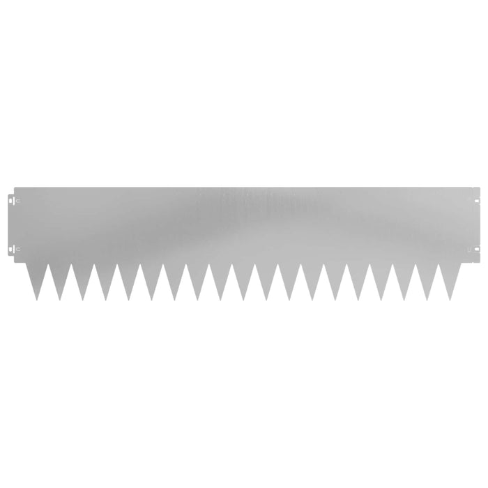 Margine pentru gazon 10 pcs 103 x 25 cm metal Argintiu WALTI