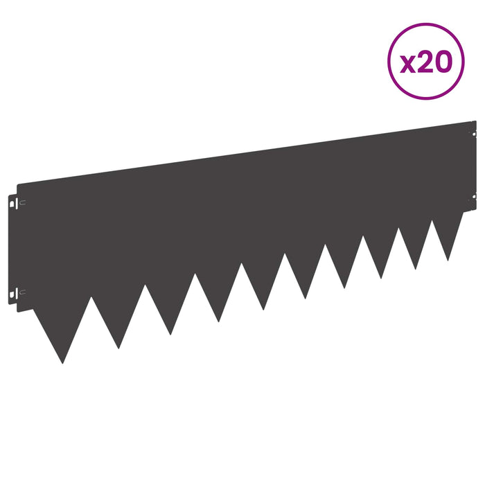 Margine pentru gazon 20 pcs metal WALTI