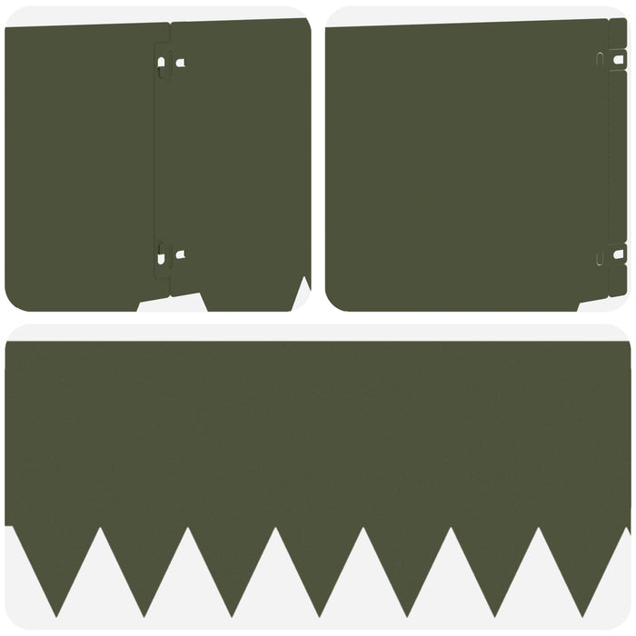 Margine pentru gazon 20 pcs 103 x 30 cm metal Verde măsliniu WALTI
