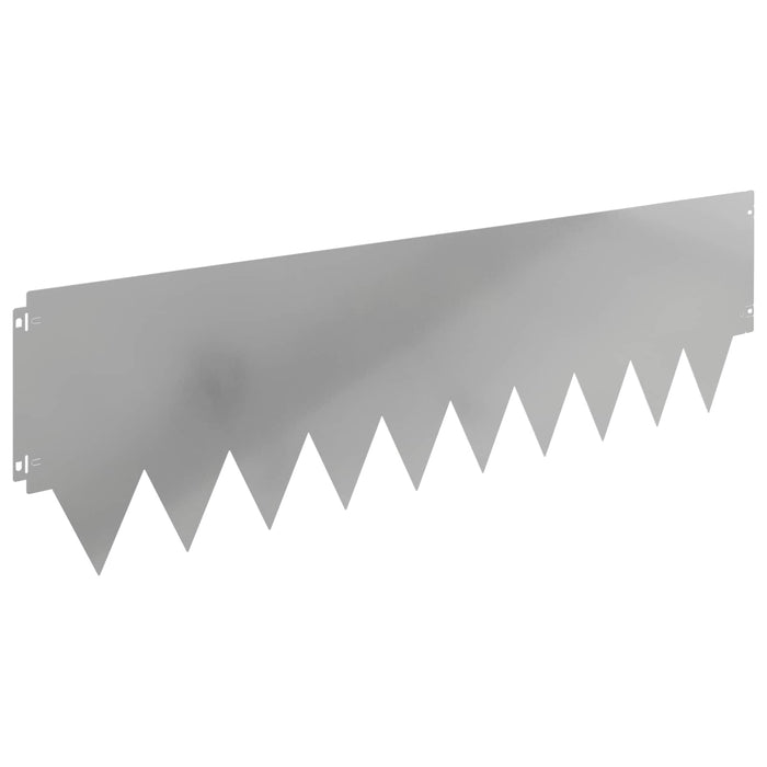 Margine pentru gazon 10 pcs 103 x 30 cm metal Argintiu WALTI