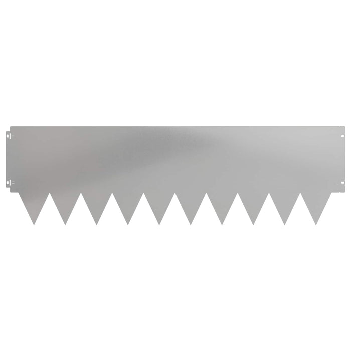 Margine pentru gazon 10 pcs 103 x 30 cm metal Argintiu WALTI