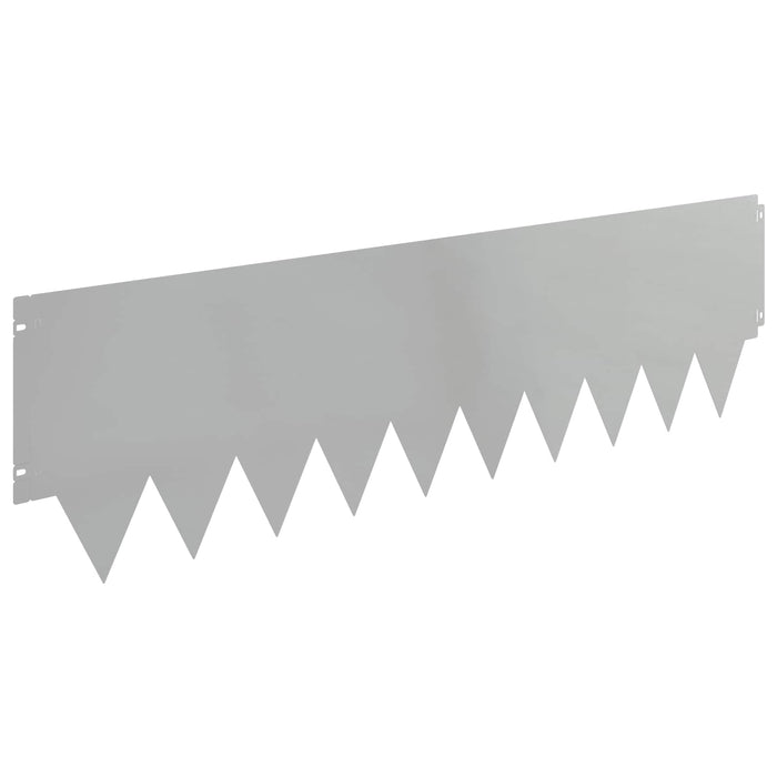 Margine pentru gazon 20 pcs 103 x 30 cm metal Argintiu WALTI