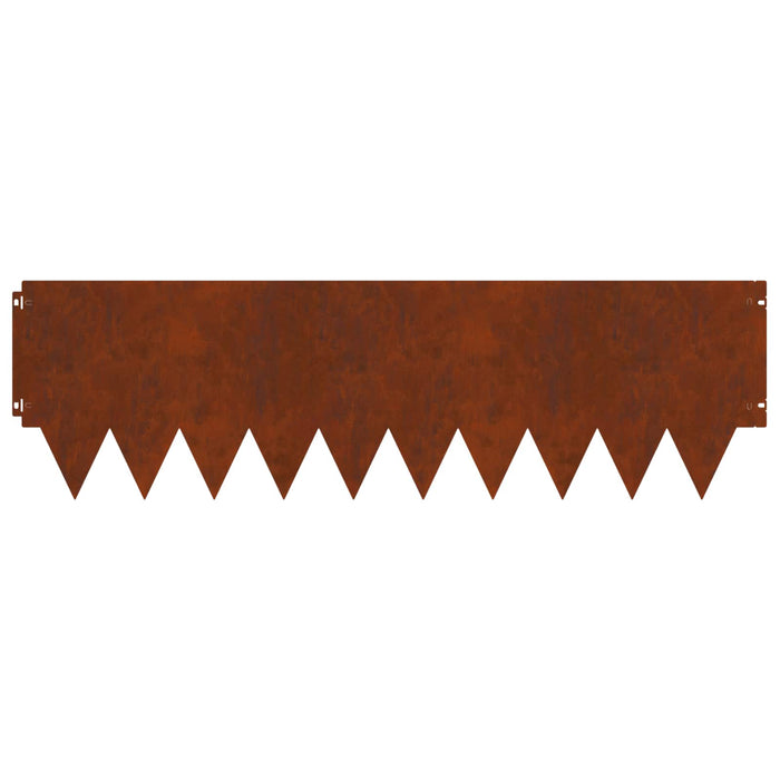 Margine pentru gazon 20 pcs 103 x 30 cm metal Ruginit WALTI